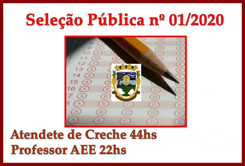 Homologadas as inscrições do Processo Seletivo 01/2020